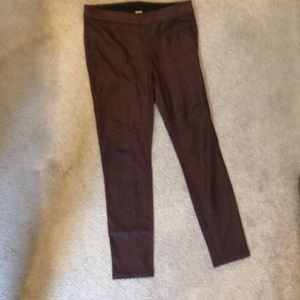 Free people maroon faux leather legging 29